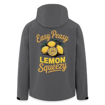 Easy Peasy Lemon Squeezy – Thème d’été frais - Veste softshell homme en polyester recyclé Stanley/Stella - charbon - Dos - AI Model Male 185 light (185cm)