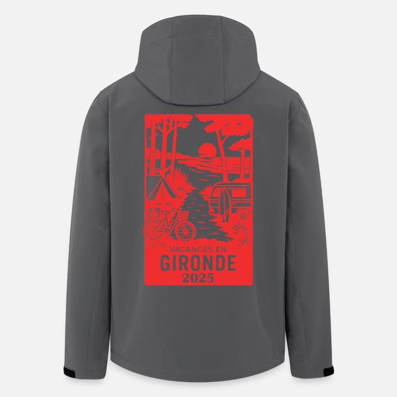 Vacances en Gironde 2025 - Veste softshell homme en polyester recyclé Stanley/Stella - charbon