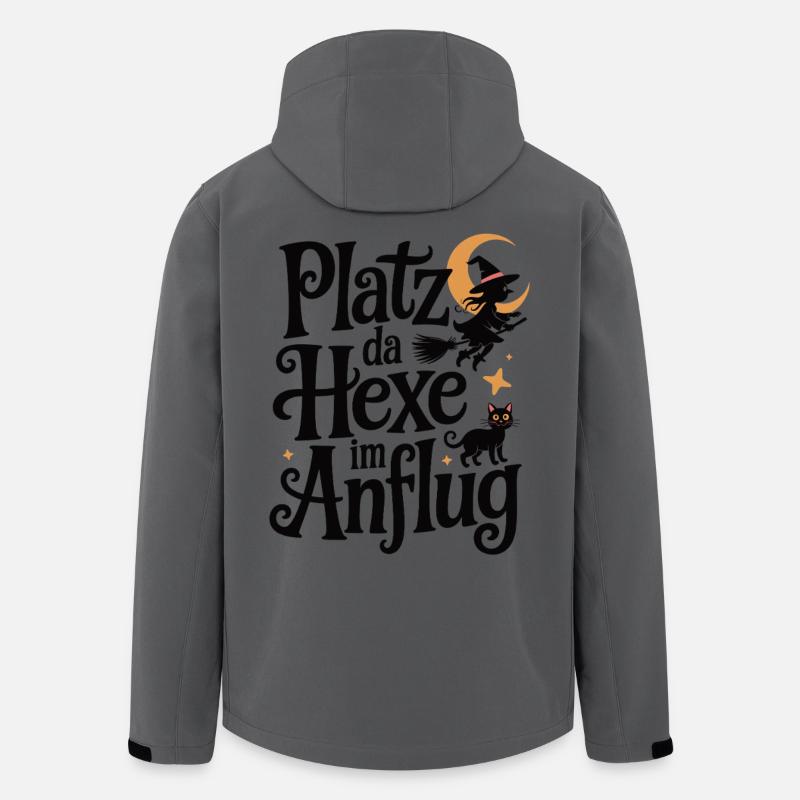 Platz da – Hexe im Anflug - Recycelte Männer Softshell-Jacke von Stanley/Stella - Anthrazit