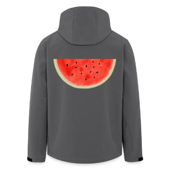 Melone Sommer Melonen Früchte Obst Vegetarisch - Recycelte Männer Softshell-Jacke von Stanley/Stella - Anthrazit - Hinten - AI Model Male 185 light (185cm)
