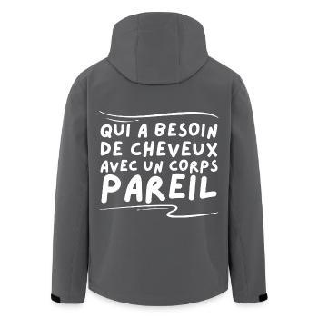 Lustiger Kahlheitshumor, der Haare braucht - Recycelte Männer Softshell-Jacke von Stanley/Stella - Anthrazit - Hinten - AI Model Male 185 light (185cm)