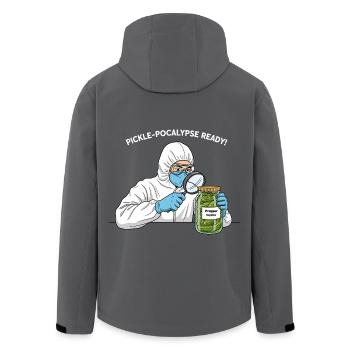 Pickle-pocalypse Ready ! - Recycelte Männer Softshell-Jacke von Stanley/Stella - Anthrazit - Hinten - AI Model Male 185 light (185cm)