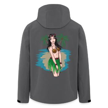 Hawaiian Mädchen Sexy Urlaub Fantasy Sex Erotisch - Recycelte Männer Softshell-Jacke von Stanley/Stella - Anthrazit - Hinten - AI Model Male 185 light (185cm)