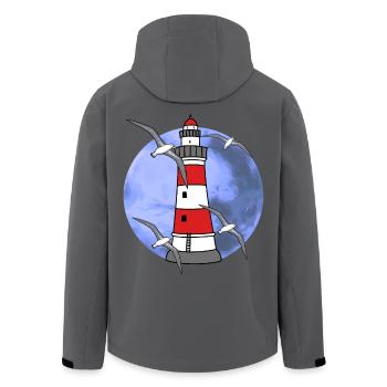 Norddeutschland Leuchtturm Nautik Maritim Möwe - Recycelte Männer Softshell-Jacke von Stanley/Stella - Anthrazit - Hinten - AI Model Male 185 light (185cm)