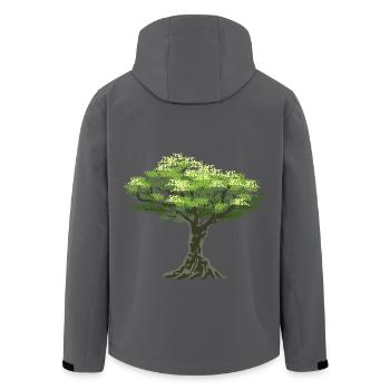 Olivenbaum Oliven Baum Griechenland Natur Ernte - Recycelte Männer Softshell-Jacke von Stanley/Stella - Anthrazit - Hinten - AI Model Male 185 light (185cm)
