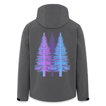 Bäume Baum Fantasy Fichten Nadelbaum Wald Tanne - Recycelte Männer Softshell-Jacke von Stanley/Stella - Anthrazit - Hinten - AI Model Male 185 light (185cm)