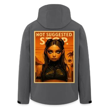 Sunset Heroine of Gothic Punk - Men’s Recycled Softshell Jacket by Stanley/Stella - anthracite - Back - AI Model Male 185 light (185cm)