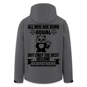 All men are born the same godfather - Men’s Recycled Softshell Jacket by Stanley/Stella - anthracite - Back - AI Model Male 185 light (185cm)