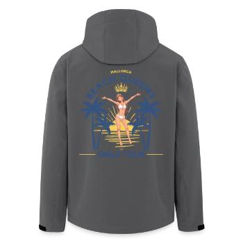 Visite des Beach Queens à Majorque Malle - Veste softshell homme en polyester recyclé Stanley/Stella - charbon - Dos - AI Model Male 185 light (185cm)