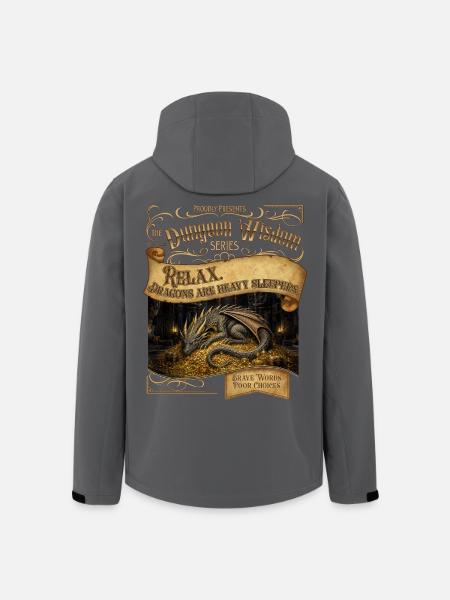 Weisheit des schlafenden Drachen - Recycelte Männer Softshell-Jacke von Stanley/Stella - Anthrazit