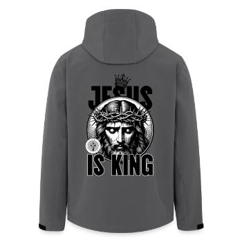 Jesus Is King Crown of Thorns - Men’s Recycled Softshell Jacket by Stanley/Stella - anthracite - Back - AI Model Male 185 light (185cm)