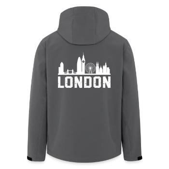 London Skyline - Recycelte Männer Softshell-Jacke von Stanley/Stella - Anthrazit - Hinten - AI Model Male 185 light (185cm)