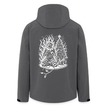 Listiger Sarkasmus Weihnachts-Horror - Recycelte Männer Softshell-Jacke von Stanley/Stella - Anthrazit - Hinten - AI Model Male 185 light (185cm)