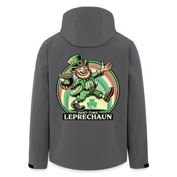 Teilzeit Kobold St. Patrick's Day Spaß - Recycelte Männer Softshell-Jacke von Stanley/Stella - Anthrazit - Hinten - AI Model Male 185 light (185cm)