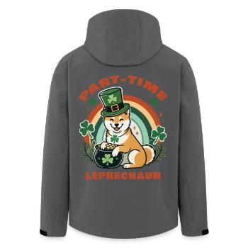 Teilzeit Leprechaun St. Patrick's Day - Recycelte Männer Softshell-Jacke von Stanley/Stella - Anthrazit - Hinten - AI Model Male 185 light (185cm)