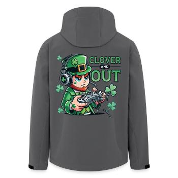 St. Patrick's Day Gaming Design Clover and Out - Recycelte Männer Softshell-Jacke von Stanley/Stella - Anthrazit - Hinten - AI Model Male 185 light (185cm)