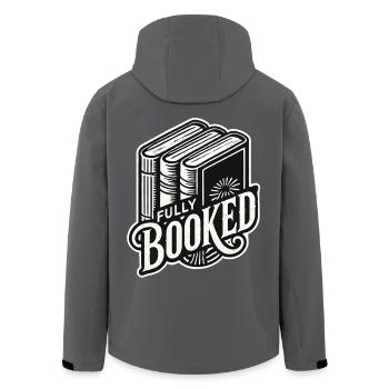 Retro Buch Design für Bibliophile und Leseratte - Recycelte Männer Softshell-Jacke von Stanley/Stella - Anthrazit - Hinten - AI Model Male 185 light (185cm)