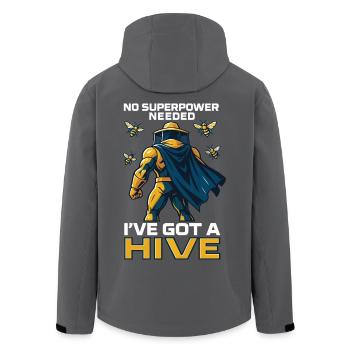 No Superpower Needed I've Got A Hive Imker Bienen - Recycelte Männer Softshell-Jacke von Stanley/Stella - Anthrazit - Hinten - AI Model Male 185 light (185cm)