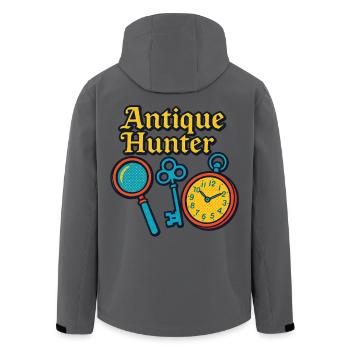 Antique Hunter Flohmarkt Sammler Retro - Recycelte Männer Softshell-Jacke von Stanley/Stella - Anthrazit - Hinten - AI Model Male 185 light (185cm)