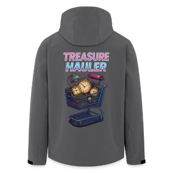 Treasure Hauler Flohmarkt Antiquitätenliebhaber - Recycelte Männer Softshell-Jacke von Stanley/Stella - Anthrazit - Hinten - AI Model Male 185 light (185cm)