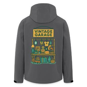 Antiquing Vintage Garage Antiquitäten - Recycelte Männer Softshell-Jacke von Stanley/Stella - Anthrazit - Hinten - AI Model Male 185 light (185cm)
