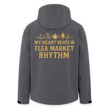 Mein Herz Schlägt Im Flohmarkt Rhythmus - Recycelte Männer Softshell-Jacke von Stanley/Stella - Anthrazit - Hinten - AI Model Male 185 light (185cm)