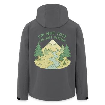 Ich Bin Nicht Verloren Ich Bin Nur Offline - Recycelte Männer Softshell-Jacke von Stanley/Stella - Anthrazit - Hinten - AI Model Male 185 light (185cm)