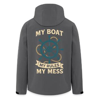 Mein Boot Meine Regeln Mein Chaos Nautischer - Recycelte Männer Softshell-Jacke von Stanley/Stella - Anthrazit - Hinten - AI Model Male 185 light (185cm)