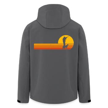 Jäger jagd Sonnenaufgang jagdhund t-shirt jagen - Recycelte Männer Softshell-Jacke von Stanley/Stella - Anthrazit - Hinten - AI Model Male 185 light (185cm)