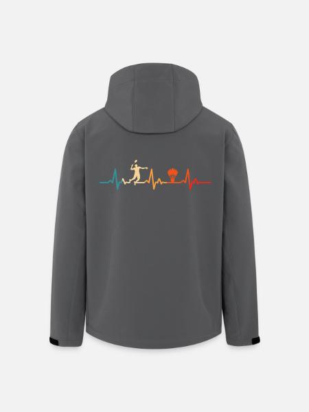 Badminton Herzschlag Badmintonspieler - Recycelte Männer Softshell-Jacke von Stanley/Stella - Anthrazit