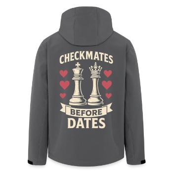 Schachspieler Schachmatt Vor Dates - Recycelte Männer Softshell-Jacke von Stanley/Stella - Anthrazit - Hinten - AI Model Male 185 light (185cm)