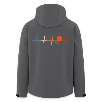 Padel Herzschlag Retro padel - Recycelte Männer Softshell-Jacke von Stanley/Stella - Anthrazit - Hinten - AI Model Male 185 light (185cm)