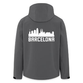 barcelona skyline - Recycelte Männer Softshell-Jacke von Stanley/Stella - Anthrazit - Hinten - AI Model Male 185 light (185cm)