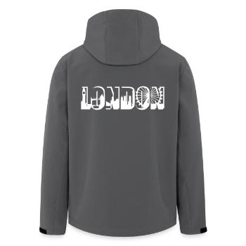 London - Recycelte Männer Softshell-Jacke von Stanley/Stella - Anthrazit - Hinten - AI Model Male 185 light (185cm)