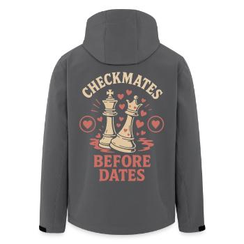 Schachmatt Vor Dates Schachspieler Liebhaber - Recycelte Männer Softshell-Jacke von Stanley/Stella - Anthrazit - Hinten - AI Model Male 185 light (185cm)