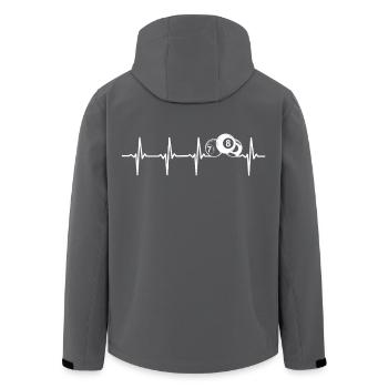 Billard Herzschlag Billiards Poolbillar - Recycelte Männer Softshell-Jacke von Stanley/Stella - Anthrazit - Hinten - AI Model Male 185 light (185cm)
