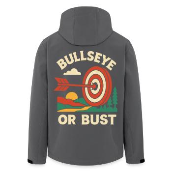 Bullseye Or Bust Bogenschießen Bogen Lustig - Recycelte Männer Softshell-Jacke von Stanley/Stella - Anthrazit - Hinten - AI Model Male 185 light (185cm)