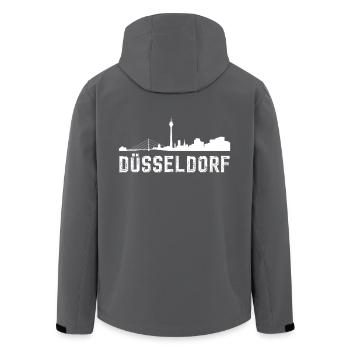Dusseldorf Skyline - Recycelte Männer Softshell-Jacke von Stanley/Stella - Anthrazit - Hinten - AI Model Male 185 light (185cm)