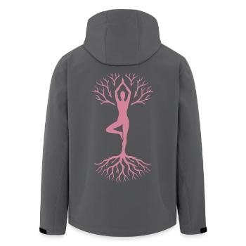 Achtsamkeit Affirmation Emotionale Resilienz Yoga - Recycelte Männer Softshell-Jacke von Stanley/Stella - Anthrazit - Hinten - AI Model Male 185 light (185cm)