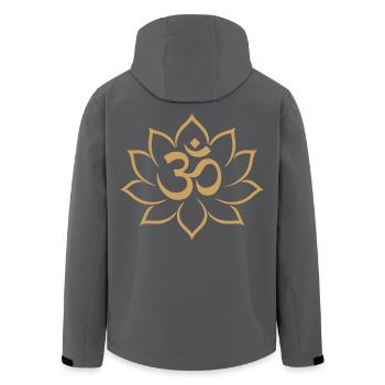 Om-symbol Achtsamkeit Emotionale Resilienz - Recycelte Männer Softshell-Jacke von Stanley/Stella - Anthrazit - Hinten - AI Model Male 185 light (185cm)