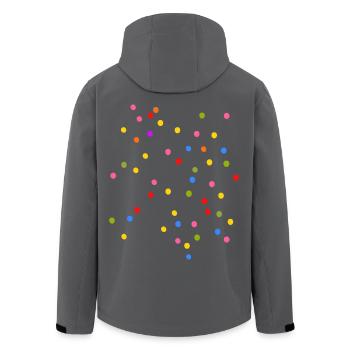 Konfetti Karneval bunt - Recycelte Männer Softshell-Jacke von Stanley/Stella - Anthrazit - Hinten - AI Model Male 185 light (185cm)
