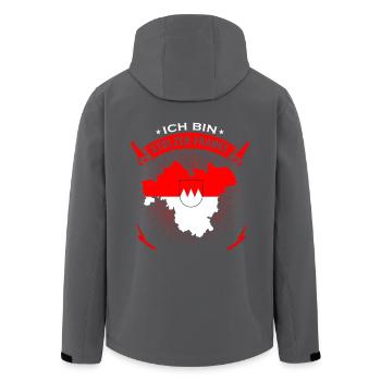Ich bin stolzer Franke - Recycelte Männer Softshell-Jacke von Stanley/Stella - Anthrazit - Hinten - AI Model Male 185 light (185cm)