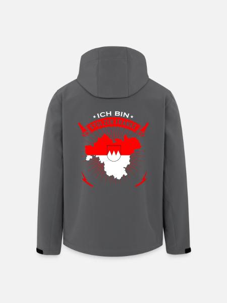 Ich bin stolzer Franke - Recycelte Männer Softshell-Jacke von Stanley/Stella - Anthrazit