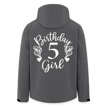 5. Geburtstag Mädchen, 5 Jahre altes Geschenk für Kinder - Recycelte Männer Softshell-Jacke von Stanley/Stella - Anthrazit - Hinten - AI Model Male 185 light (185cm)