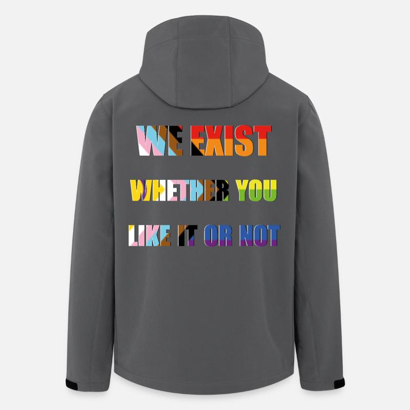 We Exist - Fortschritt Pride Flagge - Recycelte Männer Softshell-Jacke von Stanley/Stella - Anthrazit