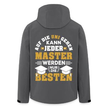 Master Abschluss bestanden Student Uni Geschenk - Recycelte Männer Softshell-Jacke von Stanley/Stella - Anthrazit - Hinten - AI Model Male 185 light (185cm)