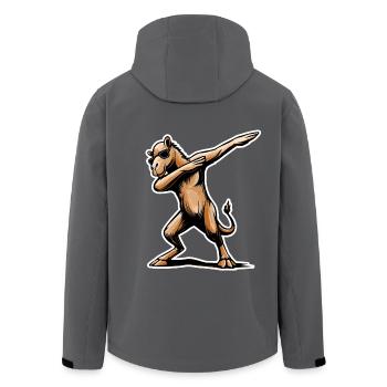 Stylisches Dabbing-Dromedar Design Geschenk - Recycelte Männer Softshell-Jacke von Stanley/Stella - Anthrazit - Hinten - AI Model Male 185 light (185cm)