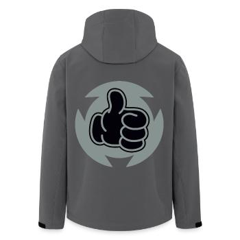 Daumen Hoch - Recycelte Männer Softshell-Jacke von Stanley/Stella - Anthrazit - Hinten - AI Model Male 185 light (185cm)