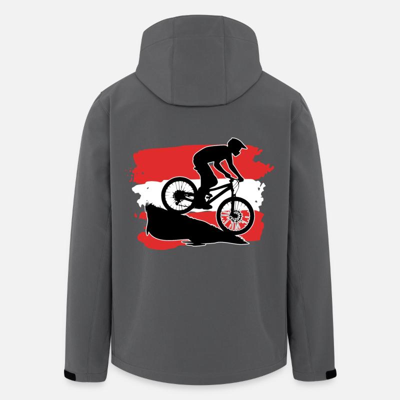 Austria Flag Downhill Biker - Men’s Recycled Softshell Jacket by Stanley/Stella - anthracite