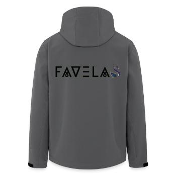 FAVELAS | Latino Style Print - Recycelte Männer Softshell-Jacke von Stanley/Stella - Anthrazit - Hinten - AI Model Male 185 light (185cm)